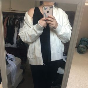 Faux Leather Bomber